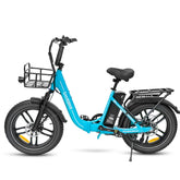 SAMEBIKE C05 Pro Electric Bike - 350W Motor 36V13Ah Battery 35KM Range Mechanical Disc Brakes - Lake Blue